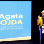 Konwencja wyborcza kandydata na prezydenta Kielc, Artura Gierady. Na zdjęciu: Agata Wojda - szefowa klubu radnych PO, kandydatka do Rady Miasta / Marzena Mąkosa / Radio Kielce