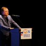 Konwencja wyborcza kandydata na prezydenta Kielc, Artura Gierady. Na zdjęciu: Marek Banasik - przedsiębiorca, Wiceprezes Zarządu Świętokrzyskiego Związku Pracodawców Prywatnych Lewiatan / Marzena Mąkosa / Radio Kielce