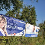 Plakaty wyborcze przy ulicy Gustawa Morcinka / Marzena Mąkosa / Radio Kielce