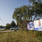 Plakaty wyborcze przy ulicy Gustawa Morcinka / Marzena Mąkosa / Radio Kielce