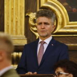 Msza święta za żołnierzy Wojsk Obrony Terytorialnej. Na zdjęciu senator Krzysztof Słoń / Marzena Mąkosa / Radio Kielce