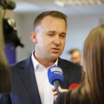 Konferencja prasowa wicepremiera Jarosława Gowina oraz posła Michała Cieślaka. Na zdjęciu: poseł Michał Cieślak / Marzena Mąkosa / Radio Kielce