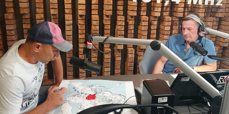 13.08.2018 Radio Kielce. Marek Stefaniec i Paweł Solarz / Karol Żak / Radio Kielce