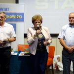 Starachowice. Muzeum Przyrody i Techniki. Konferencja z okazji 70. rocznicy rozpoczęcia produkcji samochodów Star. Na zdjęciu (od lewej): Marek Pawłowski - wicestarosta starachowicki, Danuta Krępa - starosta starachowicki, Tomasz Margula - przewodniczący rady powiatu starachowickiego / Tomasz Piwko / Radio Kielce