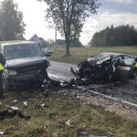 Wypadek w Skorzeszycach / Jarosław Kubalski / Radio Kielce