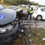 Wypadek w Skorzeszycach / Jarosław Kubalski / Radio Kielce