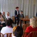 Od lewej: Dariusz Kisiel, Aleksandra Klusek-Gębska,  Marian Kubik, Urszula Łukaszczyk, Beata Studniarek, senator PiS Krzysztof Słoń i Jacek Sabat / Marcin Różyc / Radio Kielce