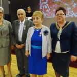 Złote gody. Na zdjęciu (od lewej): Urszula Wojtasik - Kaczmarek - przewodnicząca rady gminy, Maria i Marian Lato i Monika Bolewska - wójt gminy Nagłowice / Ewa Pociejowska - Gawęda / Radio Kielce