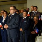 Ostrowiec. Konwencja Prawa i Sprawiedliwości. Przemawia Dariusz Kaszuba – radny i kandydat PiS na prezydenta Ostrowca Świętokrzyskiego / Anna Głąb / Radio Kielce