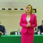 Bałtów. Spotkanie z kandydatem na wójta Hubertem Żądło. Na zdjęciu: Hubert Żądło - kandydat na wójta Bałtowa, Anna Krupka - poseł PiS, Andrzej Kryj - poseł PiS / Anna Głąb / Radio Kielce