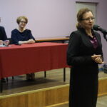 Prezentacja kandydata PiS na burmistrza Suchedniowa Krzysztofa Ślęzaka. Przemawia Agata Wojtyszek - wojewoda świętokrzyski / Michał Kita / Radio Kielce