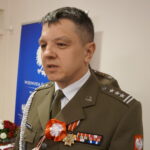 Konferencja prasowa wojewody świętokrzyskiego Agaty Wojtyszek dot. obchodów tegorocznego Święta Niepodległości. Płk Artur Barański - dowódca 10. Świętokrzyskiej Brygady WOT / Marcin Różyc / Radio Kielce