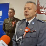 Konferencja prasowa wojewody świętokrzyskiego Agaty Wojtyszek dot. obchodów tegorocznego Święta Niepodległości. Insp. Artur Bielecki - I Zastępca Komendanta Wojewódzkiego Policji / Marcin Różyc / Radio Kielce