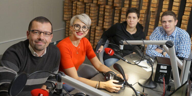 Pokolenie M, od lewej: Grzegorz Dobek, Monika Bieniek, Katarzyna Prędotka i Marcin Różyc / Kamil Król / Radio Kielce