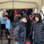 Przerwany mecz pomiędzy Wisłą Sandomierz a Koroną Kielce / Rafał Szymczyk / Radio Kielce