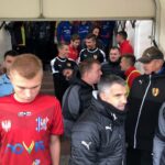 Przerwany mecz pomiędzy Wisłą Sandomierz a Koroną Kielce / Rafał Szymczyk / Radio Kielce