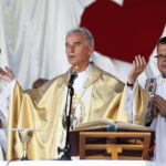 04.06.2018 Masłów. 12. Spotkanie Integracyjne Dzieci i Młodzieży Niepełnosprawnej upamiętniające wizytę Jana Pawła II w Kielcach i Masłowie. Msza święta, Biskup Marian Florczyk / Jarosław Kubalski / Radio Kielce