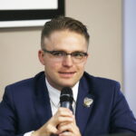 09.10.2018 Kielce. Przystanek Historia IPN. Spotkanie poświęcone książce Bartosza Kułana „Nieznana ofiara Katynia”. Bartosz Kułan / Jarosław Kubalski / Radio Kielce