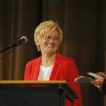 09.10.2018 Kielce. Inauguracja 4 roku działalności Uniwersytetu III Wieku "Ponad czasem". Janina Łucak, prezes kieleckiego Uniwersytetu III Wieku „Ponad czasem” / Jarosław Kubalski / Radio Kielce