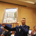 11.10.2018 Kielce. Konwencja wyborcza Projekt Świętokrzyskie  Bogdana Wenty w Filharmonii Świętokrzyskiej. Bogdan Wenta / Jarosław Kubalski / Radio Kielce