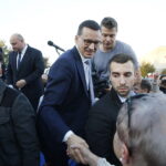 13.10.2018 Opatów. Premier Mateusz Morawiecki spotkał się z mieszkańcami miasta / Jarosław Kubalski / Radio Kielce