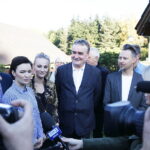 14.10.2018 Kielce. Konferencja prasowa pod Telegrafem prezydenta Kielc Wojciecha Lubawskiego / Jarosław Kubalski / Radio Kielce