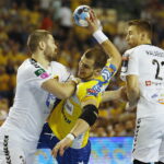 14.10.2018 Kielce. Mecz Ligi Mistrzów PGE Vive Kielce - Vardar Skopje. Arkadiusz Moryto / Jarosław Kubalski / Radio Kielce