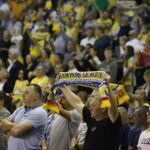 14.10.2018 Kielce. Mecz Ligi Mistrzów PGE Vive Kielce - Vardar Skopje. Kibice / Jarosław Kubalski / Radio Kielce