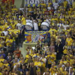 14.10.2018 Kielce. Mecz Ligi Mistrzów PGE Vive Kielce - Vardar Skopje. Kibice / Jarosław Kubalski / Radio Kielce