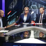 16.10.2018 Radio Kielce i TVP3 Kielce. Debata o regionie. Kandydaci do sejmiku województwa świętokrzyskiego. Prowadzący debatę Beata Oles (TVP3) i Paweł Solarz (Radio Kielce) / Jarosław Kubalski / Radio Kielce