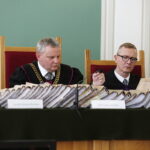 17.10.2018 Kielce. Sąd Okręgowy. Proces oskarżonych o sześć zabójstw sprzed trzydziestu lat. Sędziowie Tomasz Zieliński i Krzysztof Rachwał / Jarosław Kubalski / Radio Kielce