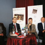 18.10.2018 Kielce. Kino "Moskwa". Promocja książki Macieja Gawlikowskiego i Mirosława Lewandowskiego "Na Szlaku Kadrówek 1981-1989” oraz filmu "Marsz Niepodległości". Przemysław Witek, Janusz Koza, Robert Kulak i Maciej Gawlikowski / Jarosław Kubalski / Radio Kielce