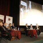 18.10.2018 Kielce. Kino "Moskwa". Promocja książki Macieja Gawlikowskiego i Mirosława Lewandowskiego "Na Szlaku Kadrówek 1981-1989” oraz filmu "Marsz Niepodległości". Przemysław Witek, Janusz Koza, Robert Kulak, Maciej Gawlikowski, prezydent Wojciech Lubawski, Mariusz Olszewski i Mirosław Lewandowski / Jarosław Kubalski / Radio Kielce