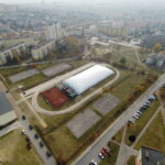 19.10.2018 Kielce. Odbiór techniczny zadaszenia pneumatycznego na boisku wielofunkcyjnym ORLIK przy Szkole Podstawowej  nr 27 / Jarosław Kubalski / Radio Kielce