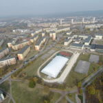 19.10.2018 Kielce. Odbiór techniczny zadaszenia pneumatycznego na boisku wielofunkcyjnym ORLIK przy Szkole Podstawowej  nr 27 / Jarosław Kubalski / Radio Kielce