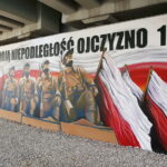 19.10.2018 Kielce. Wiadukt Żelazna. Otwarcie muralu upamiętniającego 100. rocznicę odzyskania niepodległości przez Polskę / Jarosław Kubalski / Radio Kielce