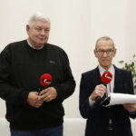 23.10.2018 Radio Kielce. 500 odcinek audycji Moc Histrorii autorstwa Bohdana Gumowskiego i Cezarego Jastrzębskiego nagrywany z udziałem publiczności. Autorzy Cezary Jestrzębski i Bohdan Gumowski / Jarosław Kubalski / Radio Kielce