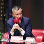 25.10.2018 Targi Kielce. Ogólnopolska konferencja „Bezpieczny Stadion”. Roman Kołtoń – dziennikarz i komentator sportowy / Jarosław Kubalski / Radio Kielce