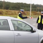 26.10.2018 Kielce. Ulica Krakowska. Policja kontroluje kierowców / Jarosław Kubalski / Radio Kielce