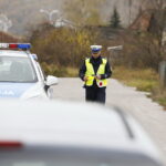 26.10.2018 Kielce. Ulica Krakowska. Policja kontroluje kierowców / Jarosław Kubalski / Radio Kielce