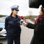 26.10.2018 Kielce. Ulica Krakowska. Policja kontroluje kierowców. Małgorzata Pędzik / Jarosław Kubalski / Radio Kielce