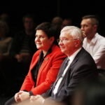 29.10.2018 Kielce. KCK. Wicepremier Beata Szydło z wizyta poparcia dla ubiegającego się o reelekcje prezydenta Kielc Wojciecha Lubawskiego. Wicepremier Beata Szydło i poseł Krzysztof Lipiec / Jarosław Kubalski / Radio Kielce