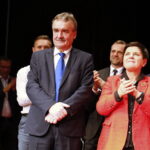 29.10.2018 Kielce. KCK. Wicepremier Beata Szydło z wizyta poparcia dla ubiegającego się o reelekcje prezydenta Kielc Wojciecha Lubawskiego. Wicepremier Beata Szydło i prezydent Kielc Wojciech Lubawski / Jarosław Kubalski / Radio Kielce