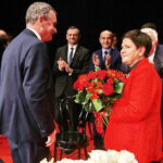 29.10.2018 Kielce. KCK. Wicepremier Beata Szydło z wizyta poparcia dla ubiegającego się o reelekcje prezydenta Kielc Wojciecha Lubawskiego. Wicepremier Beata Szydło i prezydent Kielc Wojciech Lubawski / Jarosław Kubalski / Radio Kielce