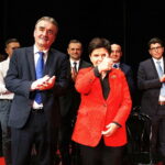 29.10.2018 Kielce. KCK. Wicepremier Beata Szydło z wizyta poparcia dla ubiegającego się o reelekcje prezydenta Kielc Wojciecha Lubawskiego. Wicepremier Beata Szydło i prezydent Kielc Wojciech Lubawski / Jarosław Kubalski / Radio Kielce