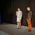 31.10.2018 Kielce. Kino "Moskwa". "Patriotyczne środy z Niepodległą” . Wojewoda Agata Wojtyszek i reżyser Konrad Łęcki przed projekcja filmu "Wyklety" / Jarosław Kubalski / Radio Kielce