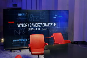 Studio przygotowane na Debaty Wyborcze / Karol Żak / Radio Kielce