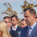 Konferencja PSL z udziałem przewodniczącego Władysława Kosiniaka- Kamysza i kandydatów w wyborach samorządowych. Na zdjęciu po prawej Władysław Kosiniak - Kamysz - prezes PSL / Michał Kita / Radio Kielce