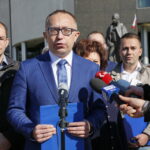 Konferencja prasowa Artura Gierady. Na zdjęciu: Artur Gierada - poseł PO / Marzena Mąkosa / Radio Kielce