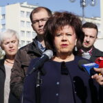 Konferencja prasowa Artura Gierady. Na zdjęciu: prof. UJK Marzena Marczewska / Marzena Mąkosa / Radio Kielce